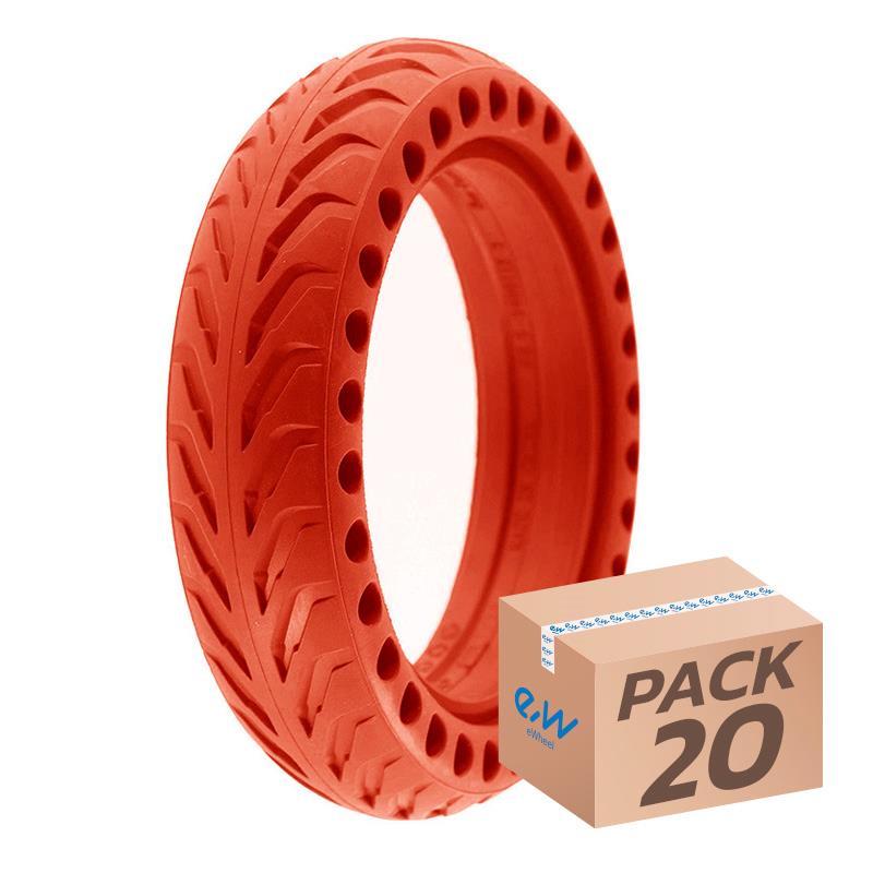 Massief geperforeerd wiel 8.5x2-6.1/B34 - rood - 20st