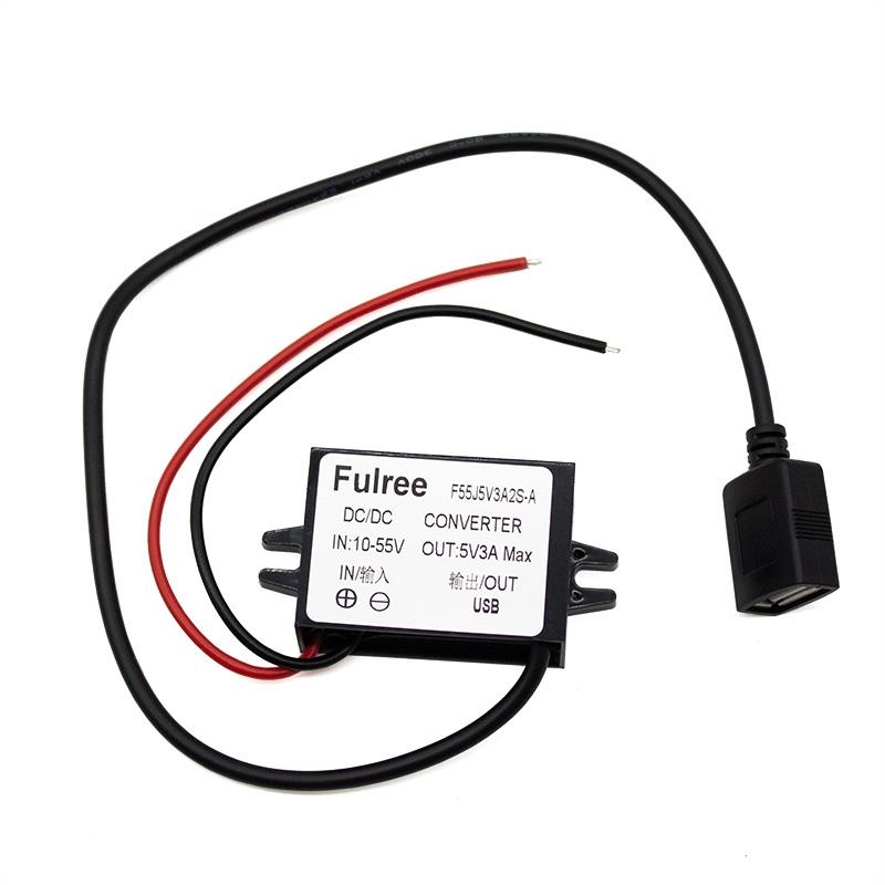 DC converter 11-55VDC naar 5V 3A met USB-poort