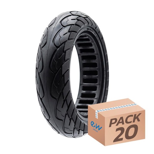 [LCMM195] Ultralichte massieve velg 10x2.5-6.1/B44 - zwarte lijn  - 20st
