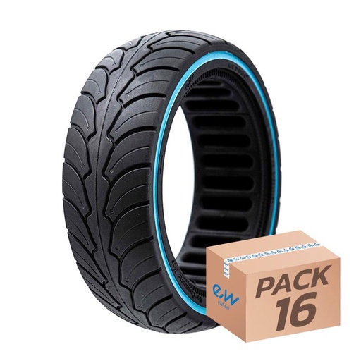 [LRRM-002] Ultralichte massieve velg 8.5x2.5-6.1/B58 - blauwe lijn (geldig voor Dualtron Mini)  - 16st