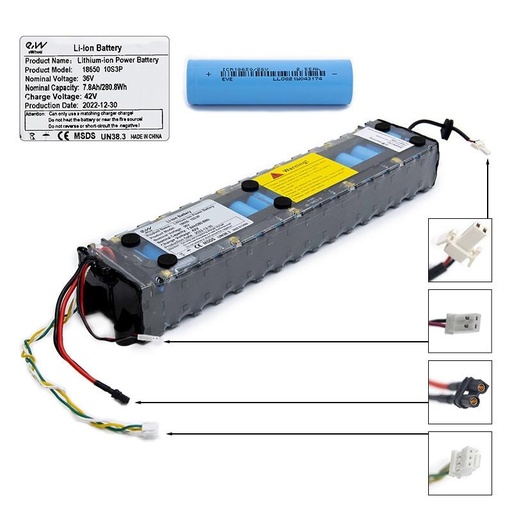 [36263] 36v 7.8 A/h batterij voor Xiaomi M365/1S/Essential/MI3 