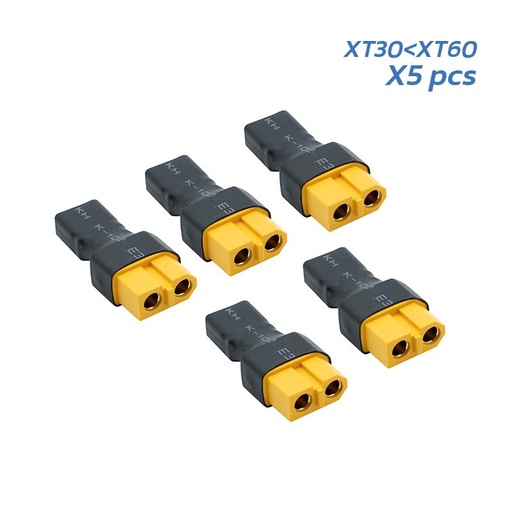 [CMM404] XT30 male naar XT60 female adapter - 5st
