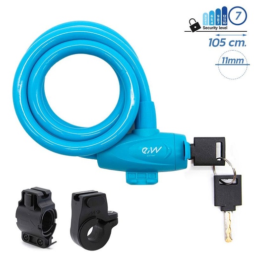 [CMM380] Blauw EWLK002 Sleutel Hangslot