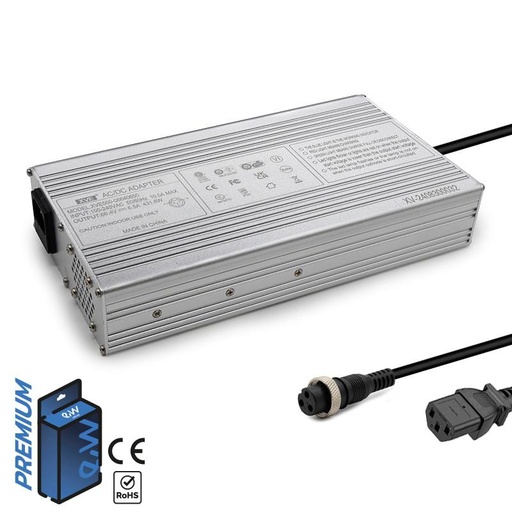 [CMM390] Oplader 60V (uitgang 66,4v) 6,5A connector GX16 